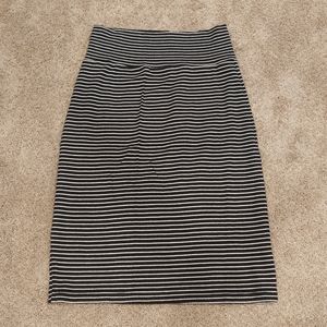 American Apparel Striped Highwaist Tube Skirt